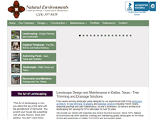 Tablet Screenshot of naturalenvironments.com